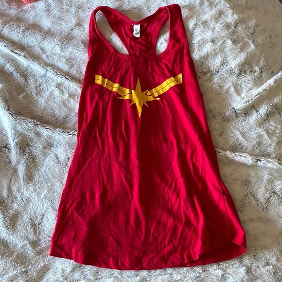 Wonder Woman Tank Top Halloween Costume Super Hero athletic Running Marvel - Picture 1 of 5